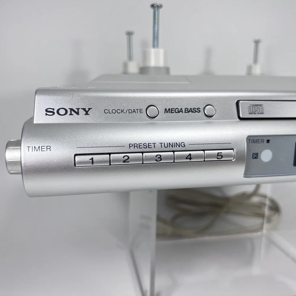SONY‎ ICF-CDK50 Under Cabinet AM/FM Radio CD Player W/ Remote And Mounts